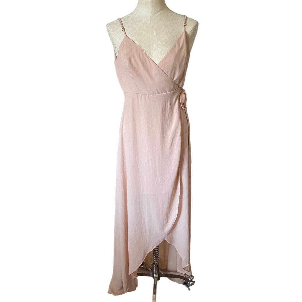 Show Me Your MuMu Mariah Wrap thin strap v-neck party barbiecore Dress Large - Picture 2 of 10